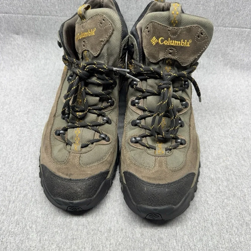 Columbia Boots Mens 14 Trail Meister Mid Brown Omni Grip Hiking Waterproof Woods